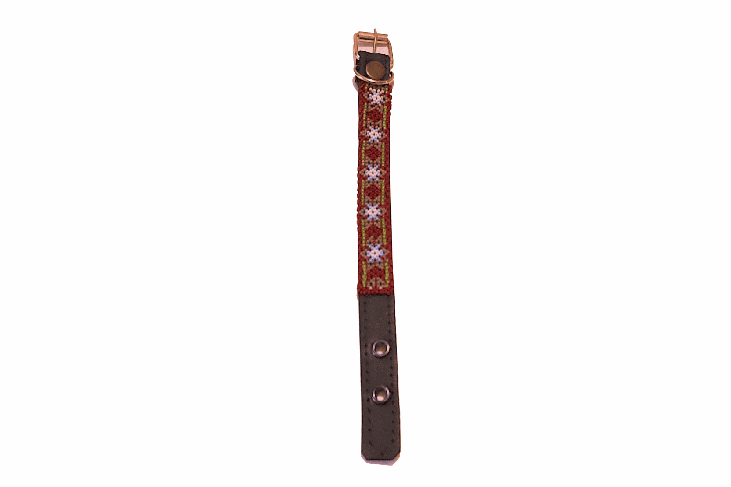 Collar Flor de Xucuri Variante Rojo y Gris. - Image 3