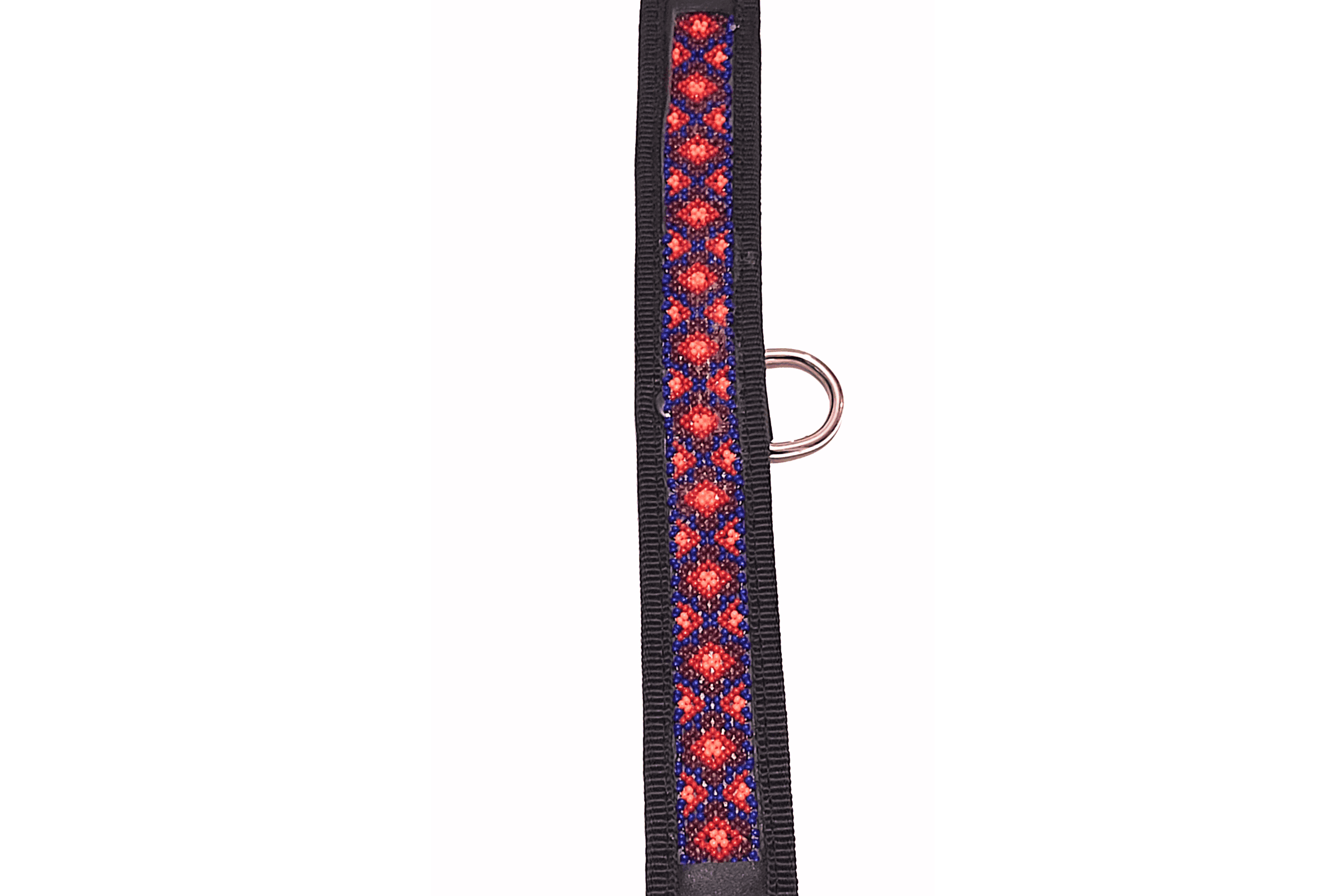 Broche artesanal de tela con bordado colorido y hebilla metálica para accesorios tradicionales mexicanos HETS'I LUVI.
